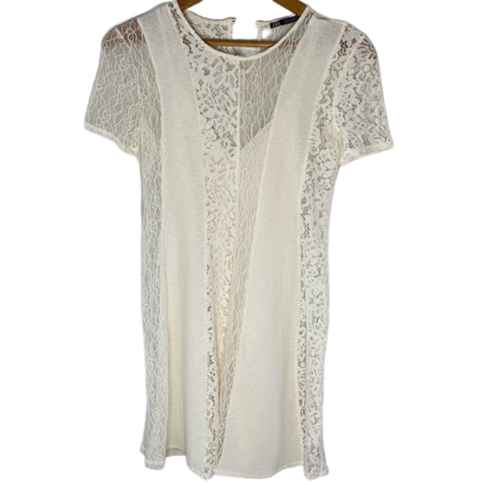 Zara White Lace Mini Dress